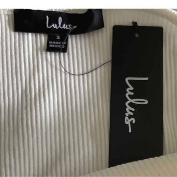 NWT - Lulus Still Star Crossed White Ribbed
Backless Sleeveless Bodysuit - SZ S - Picture 11 of 15